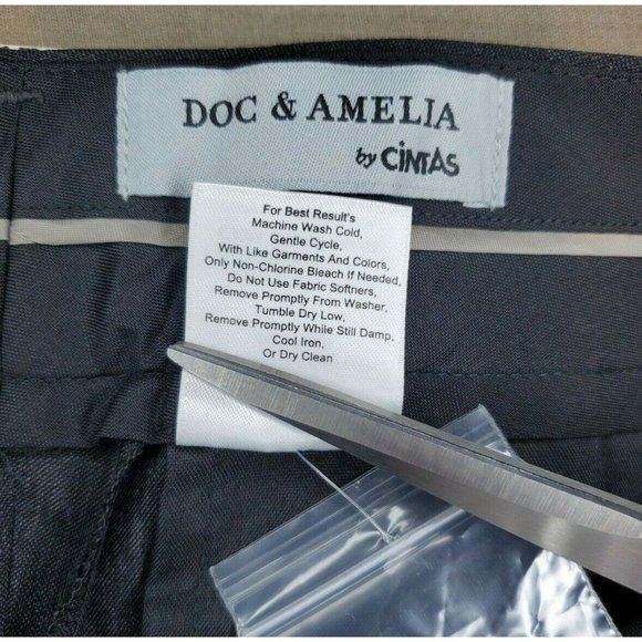 Doc & Amelia By Cintas Charcoal Gray Wool Polyester 4 Regular Women Dress Pants - Picture 12 of 12